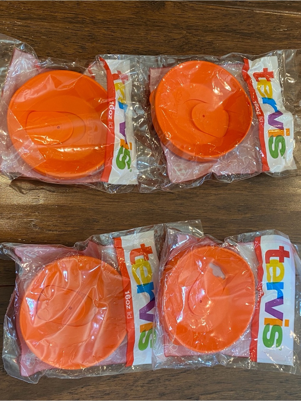 NWT 4 Orange Tervis lids